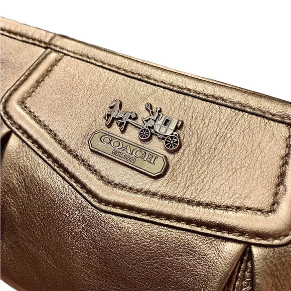 COACH Madison Convertible Handbag/ Wristlet in Metallic Gold.
Flawless. - Picture 4 of 5